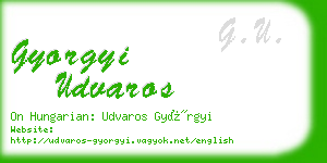 gyorgyi udvaros business card